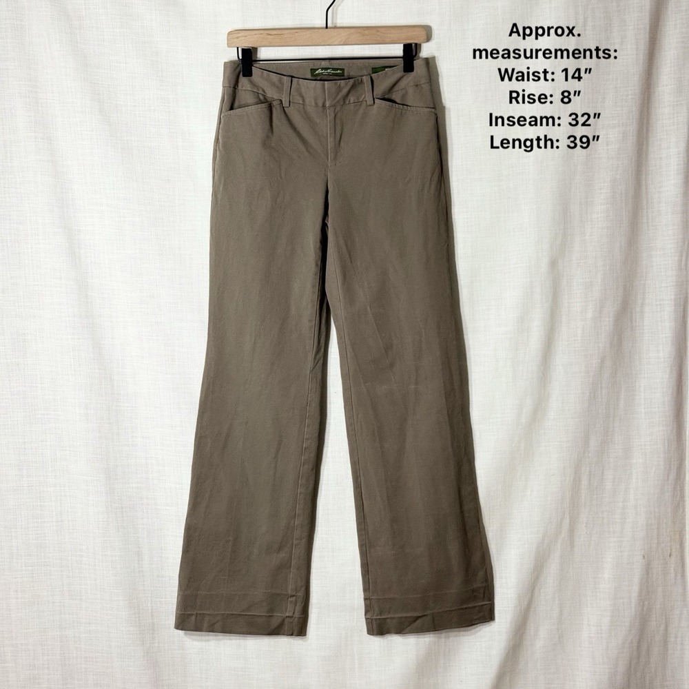 Eddie Bauer Mercer Fit Pants Women's Size 2 Brown‎ Straight Leg Chino